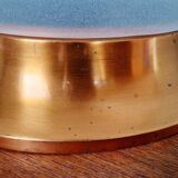 Plafonnier Art Déco en cuivre et verre dépoli, 1930