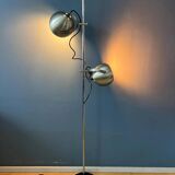 Silver mid-century vintage Herda eyeball floor lamp