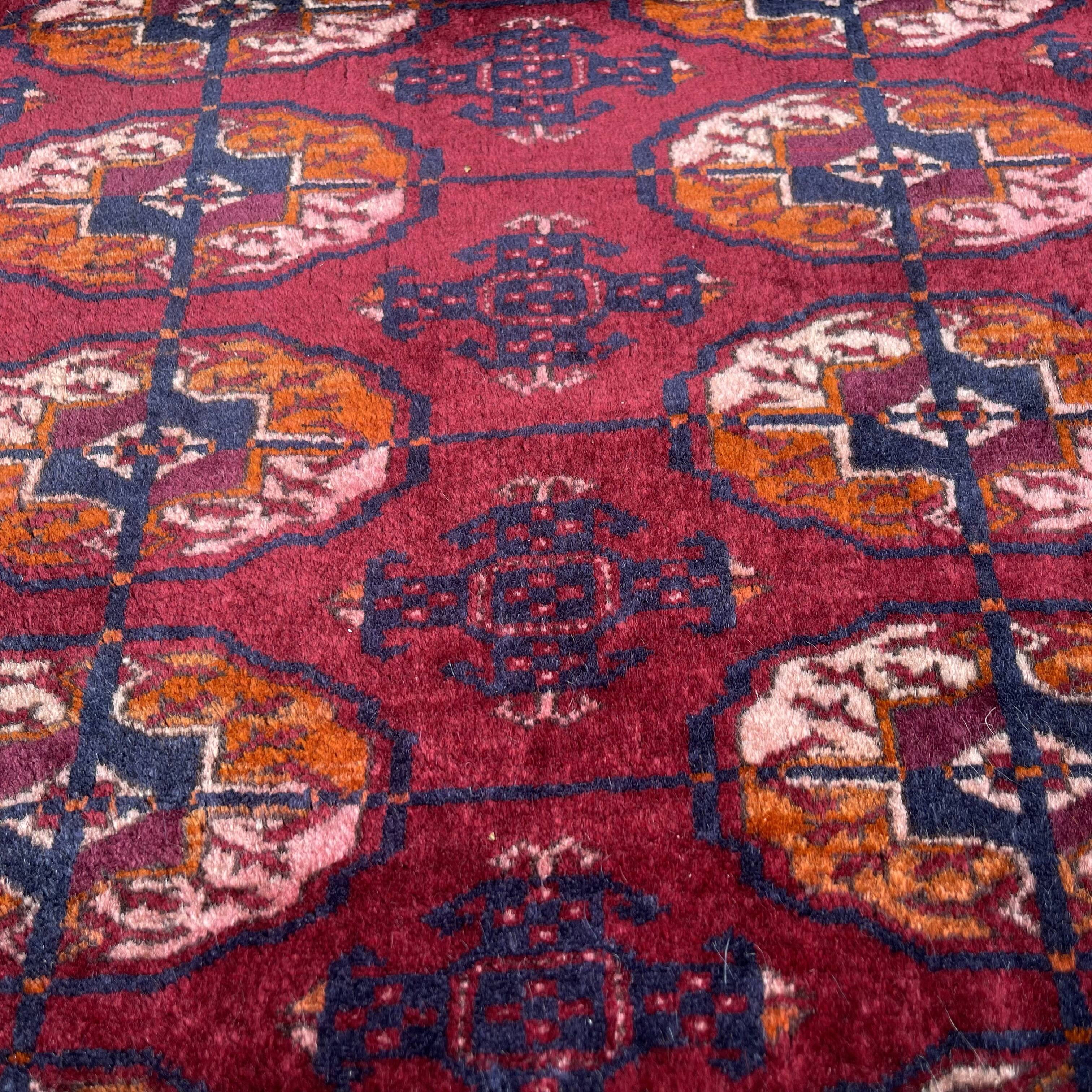 Vintage turkoman rug ,feiner handgeknüpfter orientteppich turkoman teppich, 133 x 84 cm