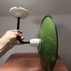 Green enamelled sheet metal wall light