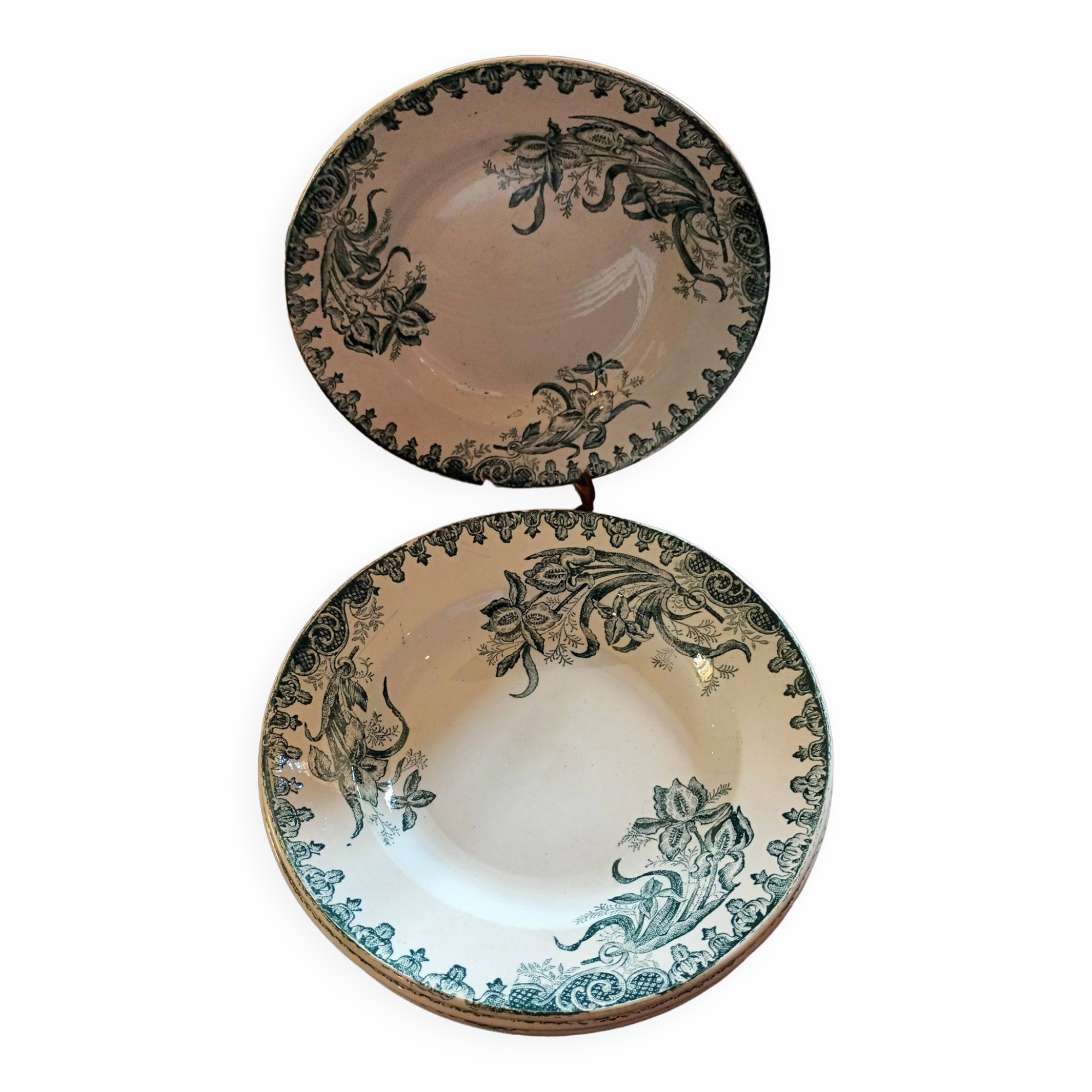 6 Terre de Fer soup plates