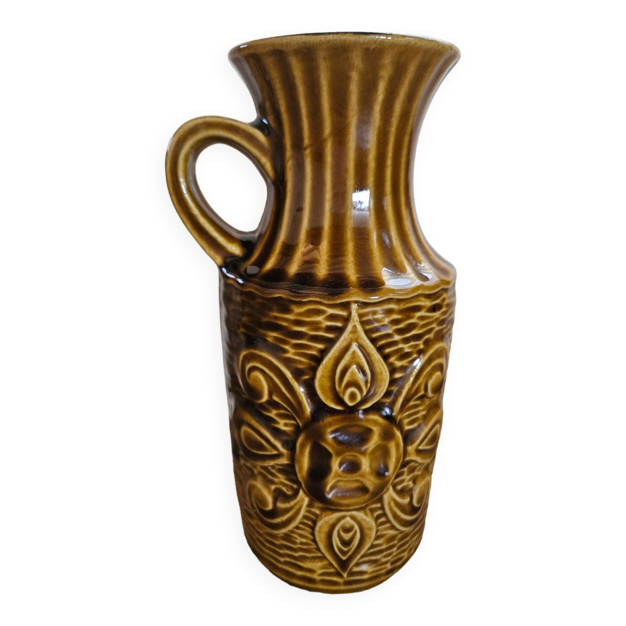 Ocher Bay ceramic vase (West Germany)
