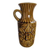 Vase en céramique ocre Bay ( West Germany)