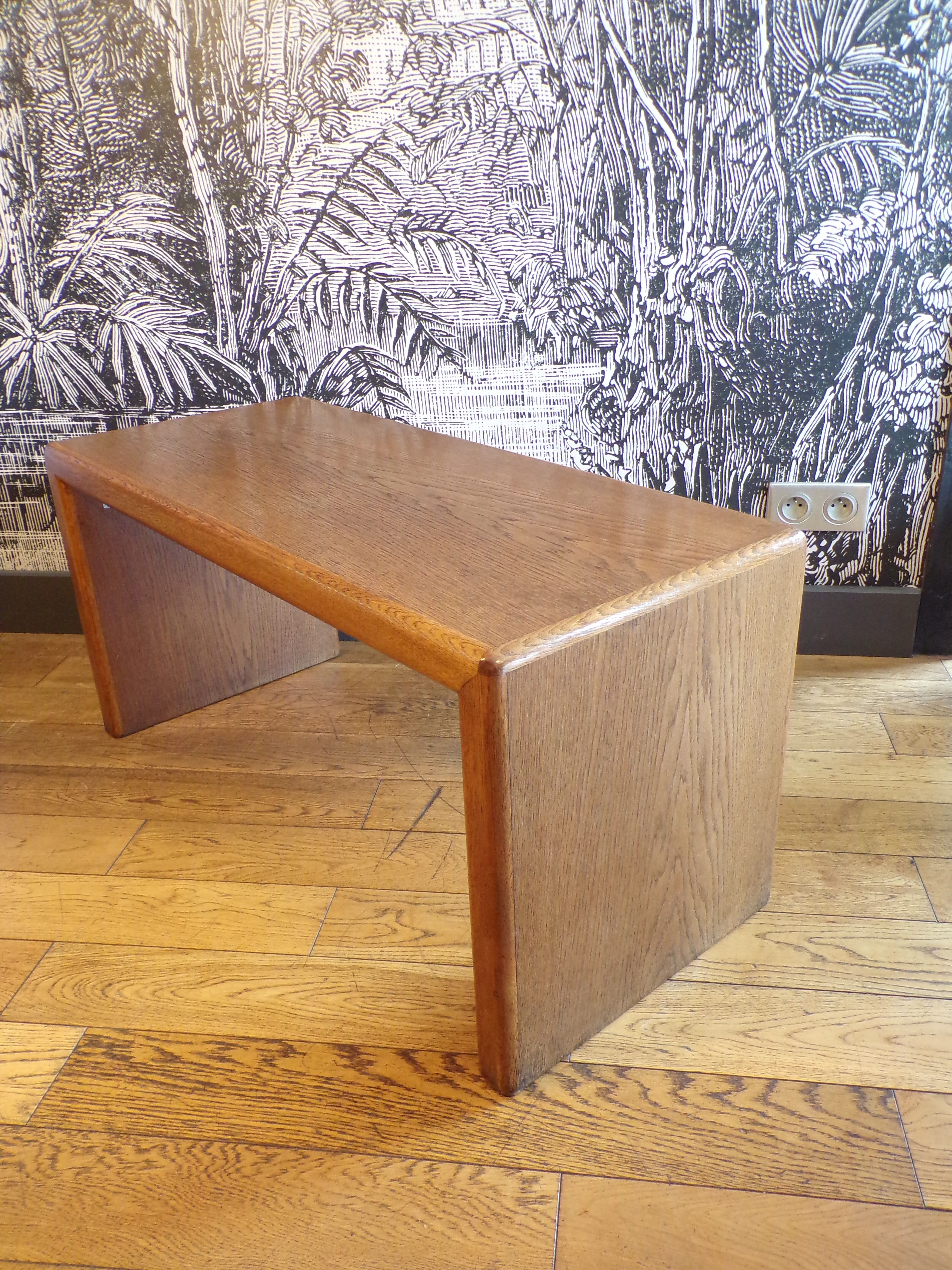 1960 minimalist oak bench