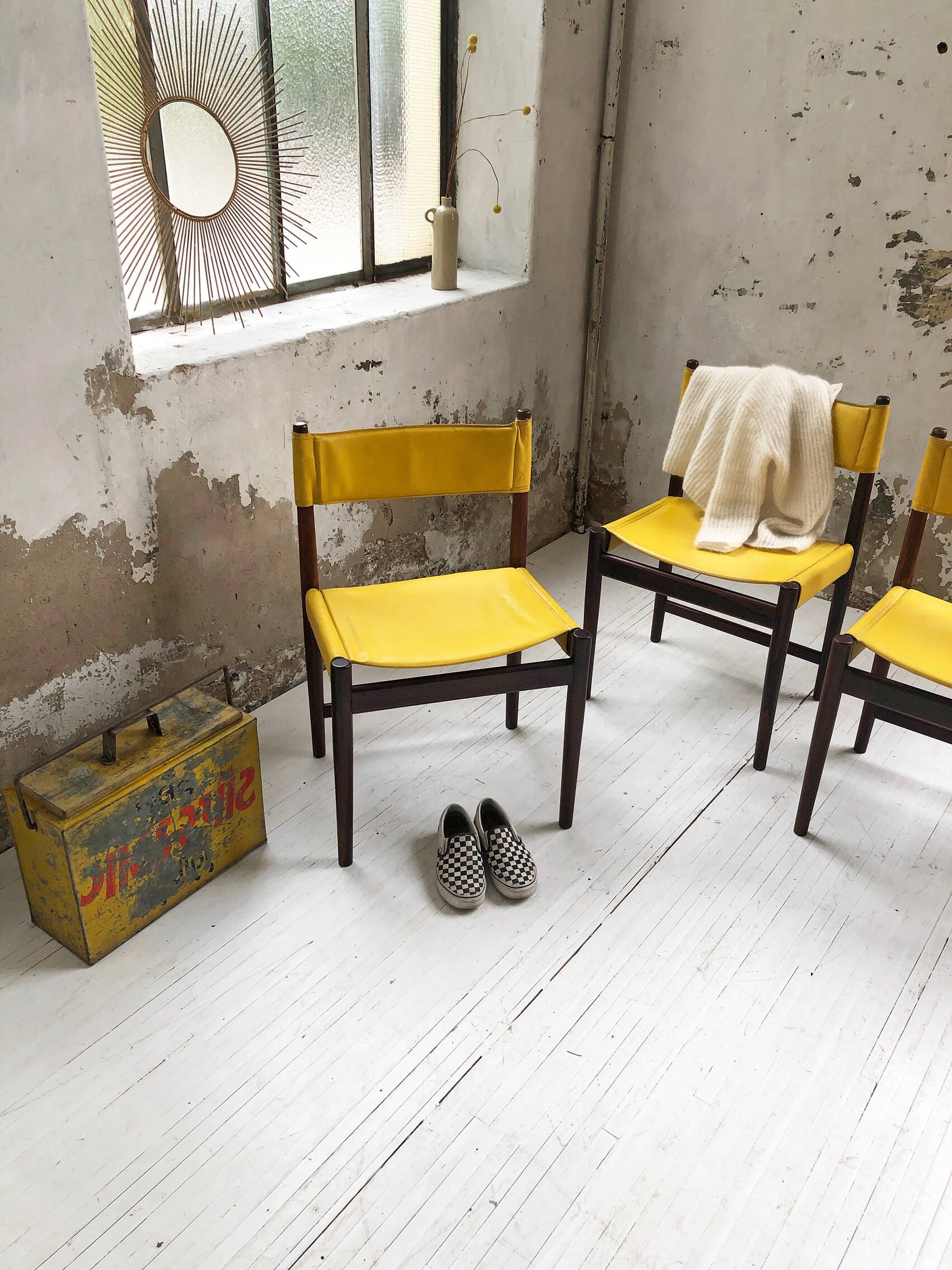 Rosewood leather chairs by Arne Vodder for Sibast