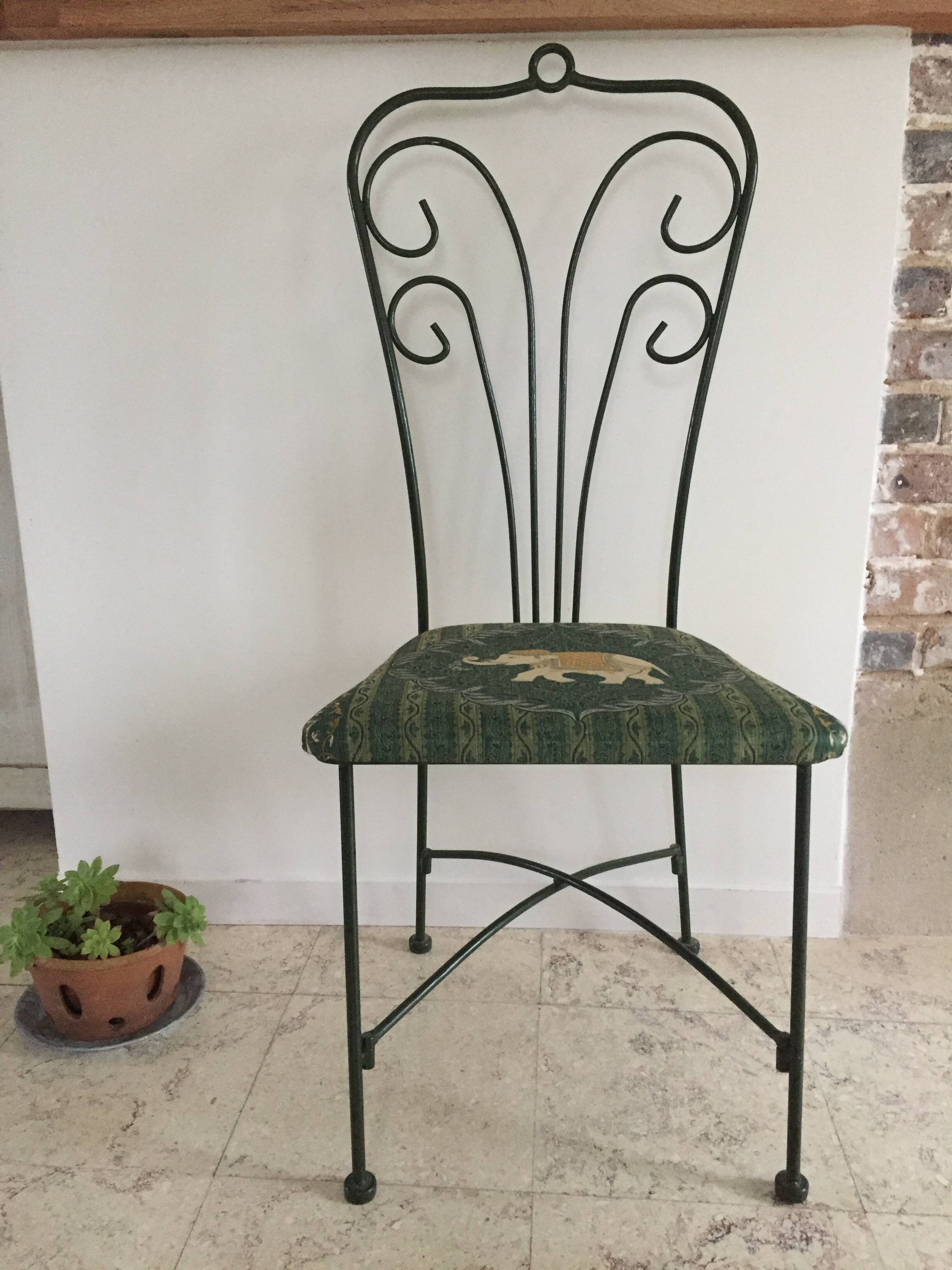 Chaise de jardin fonte d'acier vintage