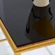Paire de tables d’appoint fer doré laque noire Maison Ramsay 1950
