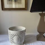 Cache pot réticulé en porcelaine italienne
