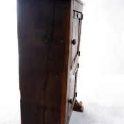 18th-century German primitive cabinet on sledge feet with forged hardware