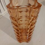 Art Deco vase in amber molded glass