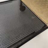 Perforated metal serving trolley style Mathieu Matégot