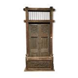 Wooden window with its railing