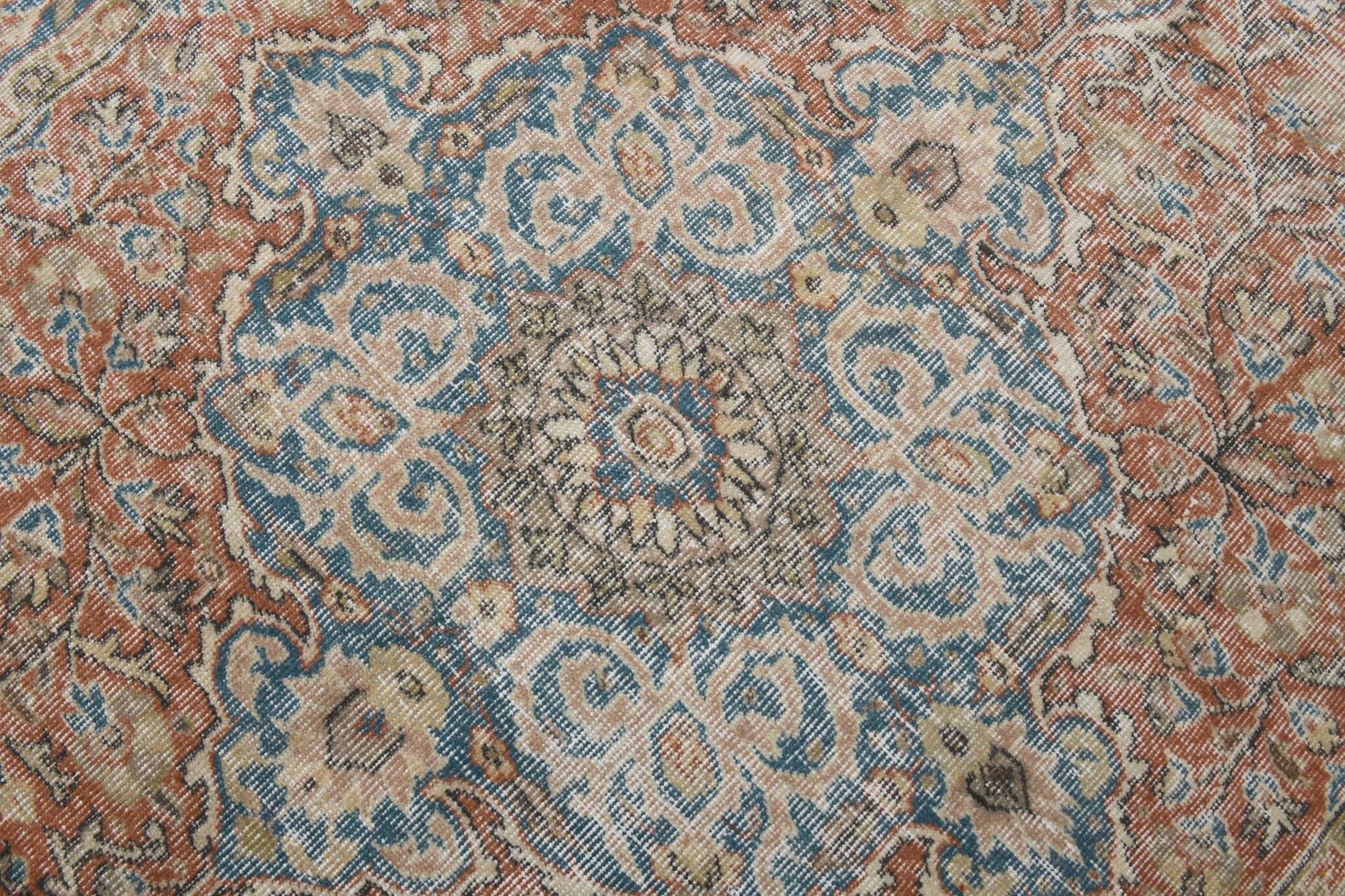 Tapis oriental classique vintage bleu rouge 5x9, 168x268 cm