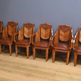 Set of 6 Rosewood Armchairs, Art Deco – 1910