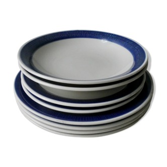 8 Scandinavian plates design Hertha Bengston, Koka Rörstrand, 50s