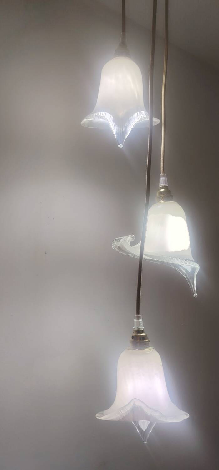 Murano calla lily cascade chandelier