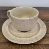 2 cups with saucers in enamelled stoneware
