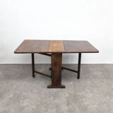 Vintage French Wood Drop Leaf Table, 1930s