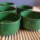 Set of 7 glazed terracotta cups