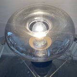 Vintage lamp in metal and smoked glass