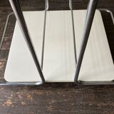 White trolley Italian design side table 1970