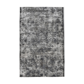 5x8 distressed gray & blue tones vintage rug 259x168cm