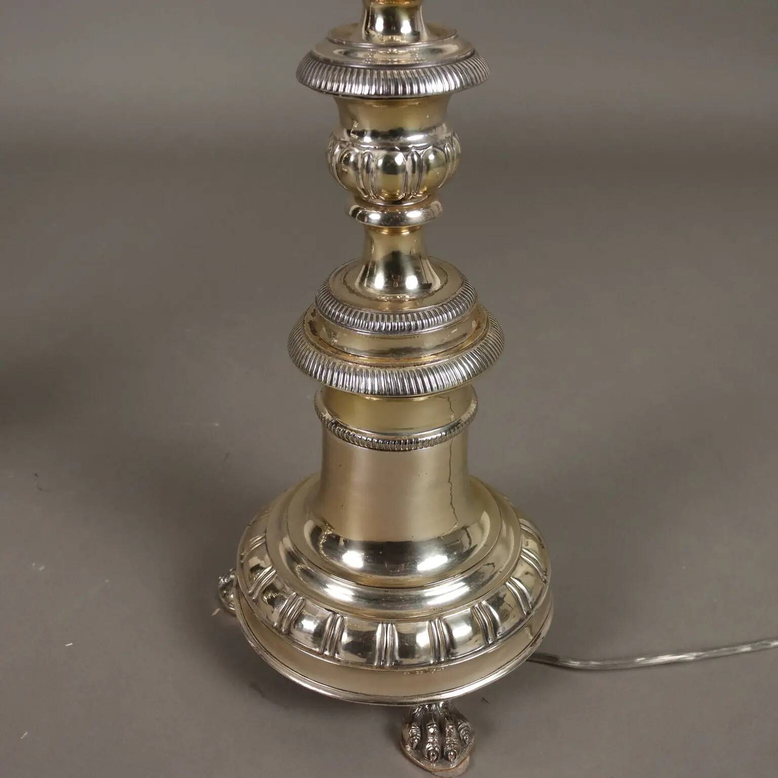 Pair of antique silver-plated candelabra, Italy, 20th century