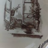 Ancien Compotier Coupe À Fruits Terre De Fer HB & Cie/Sépia