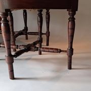 Pair of wicker corner armchairs in mahogany, Jugendstil, 1900.