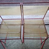 Giandomenico Belotti (1922-2004) - Set of 4 stackable chairs - Spaghetti model, Fly Lin edition