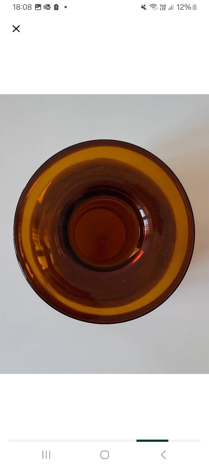 Gul vase by otto brauer - holmegaard kastrup - denmark