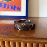 Sergio Asti, red Levanto marble ashtray bowl, UP&UP Carrara Italy, 1970s