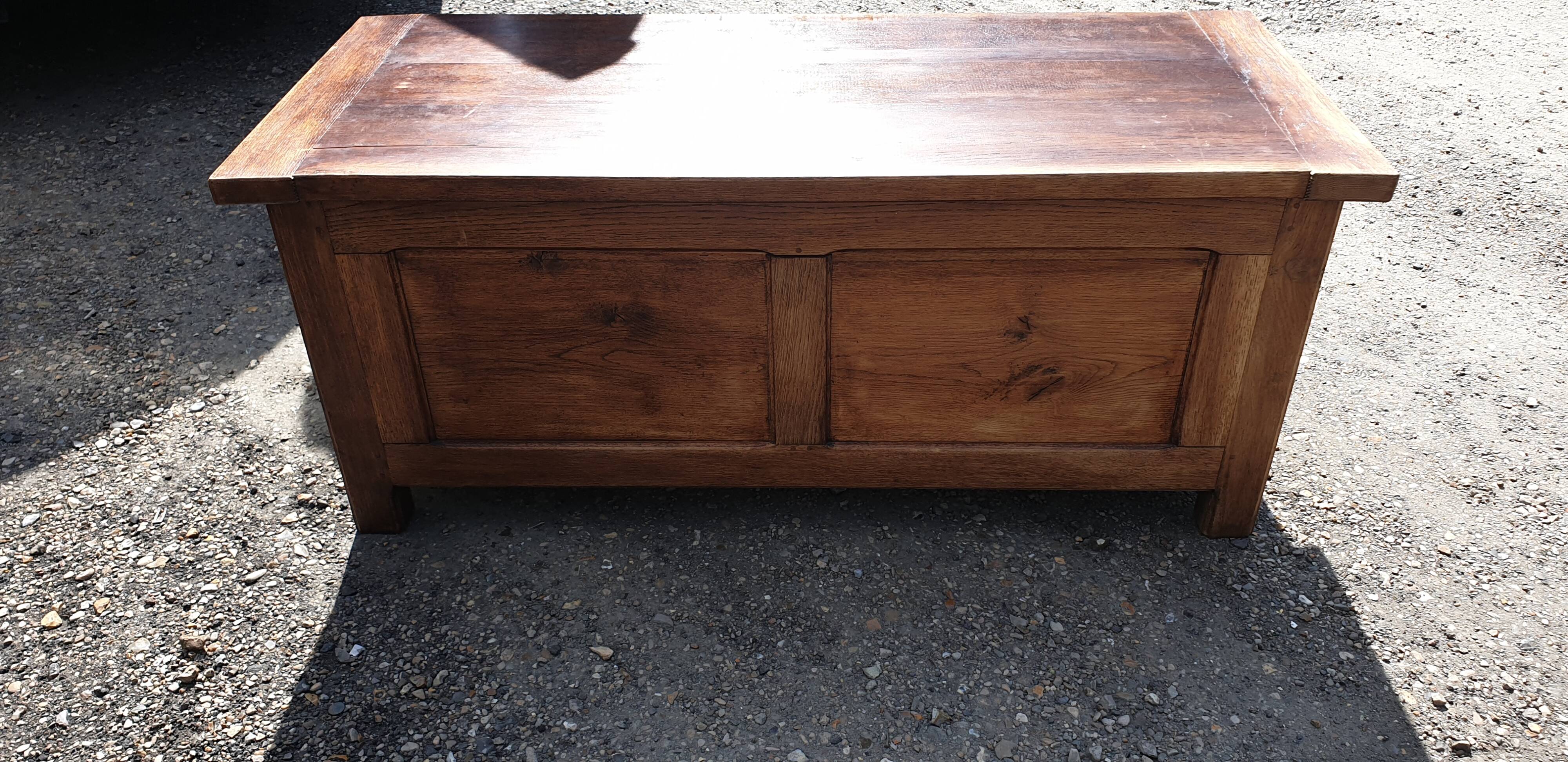 Solid oak chest
