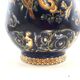 Large blue earthenware pitcher from Gien – Renaissance pattern