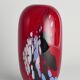 Vase en verre artistique rouge cerise unique par Mikael Axenbrant, Suède 1990