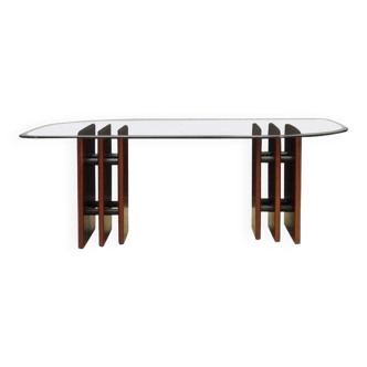 Table basse en acajou, design danois, années 1960, fabricant : Bendixen Design