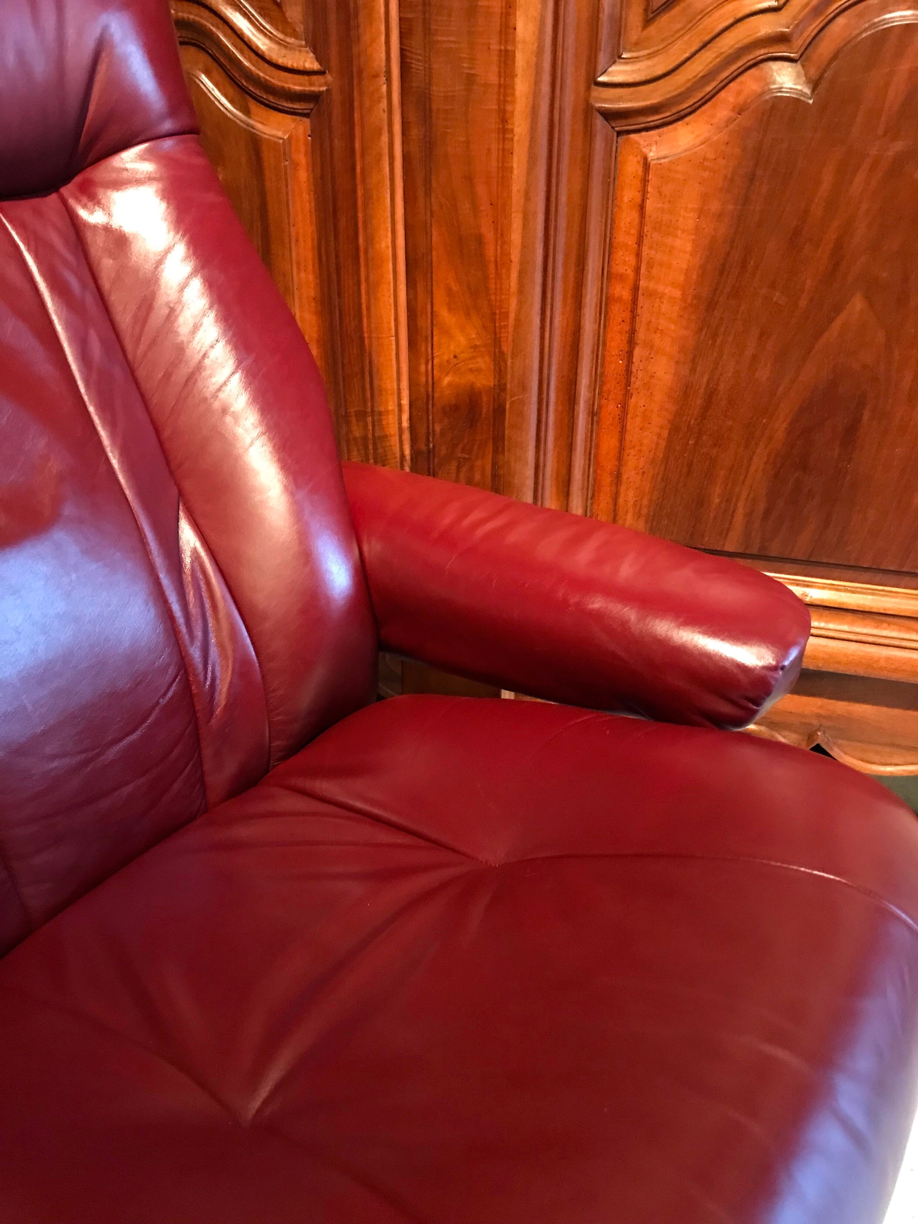 Scandinavian reclining relax armchair in Anderssons leather