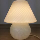 Lampe champignon verre blanc Murano