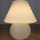 Mushroom lamp white glass Murano