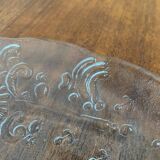 Vintage Swedish glass plate Doran by Goran Warff for Kosta Boda