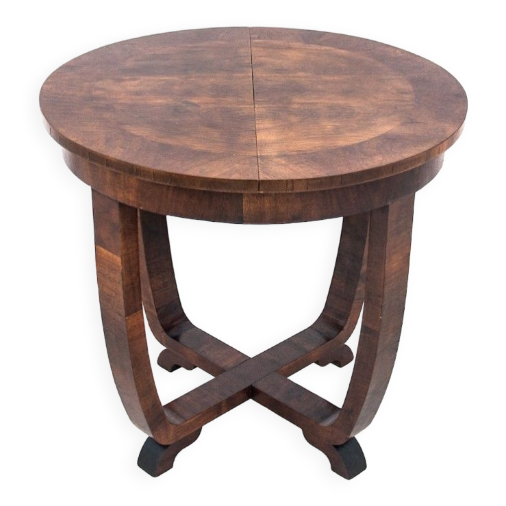 Art deco extendable table, poland, 1930s