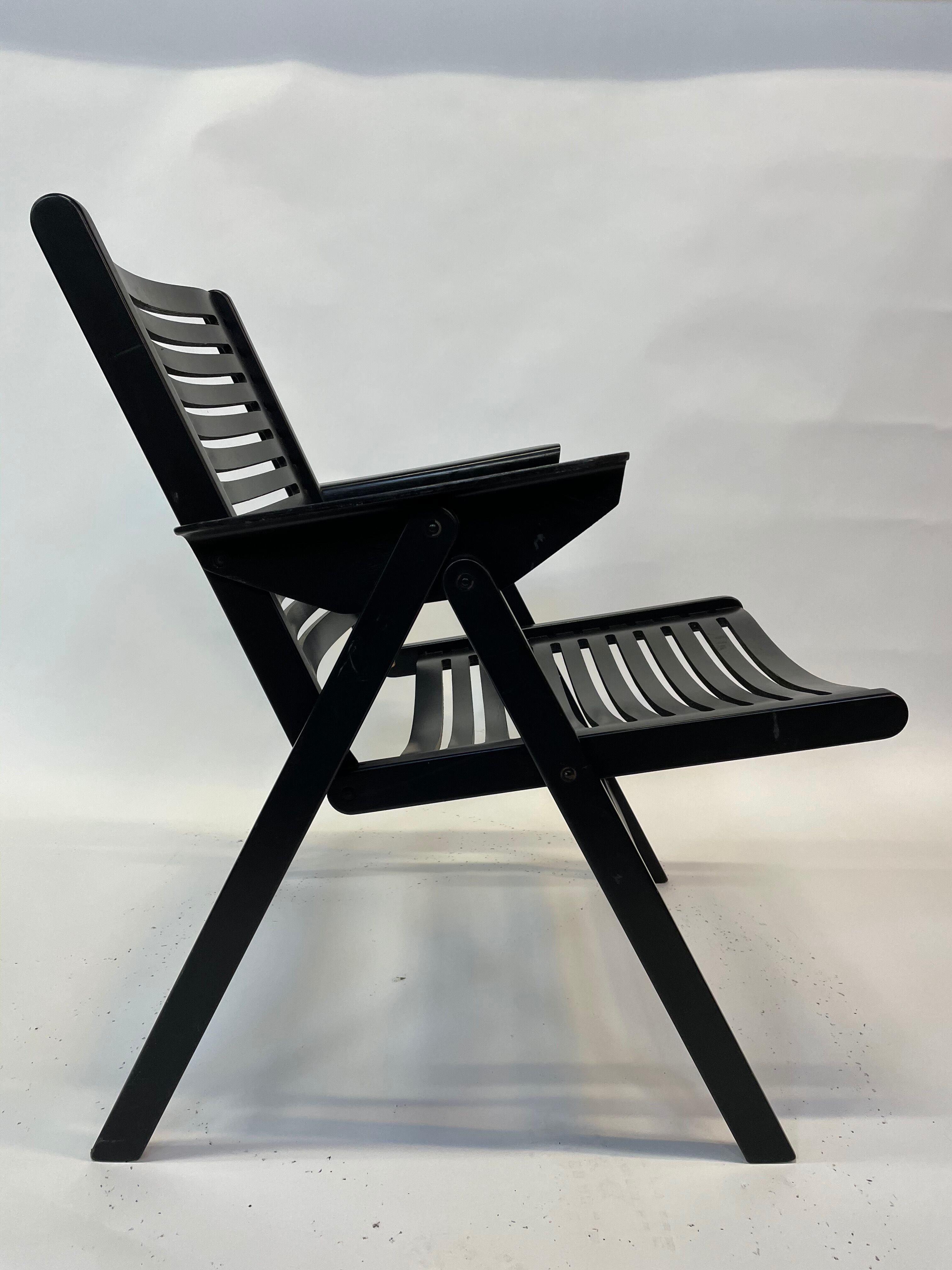 Niko Kralj Slovenian Rex Plywood Folding Chair for Stol 1950s in Black