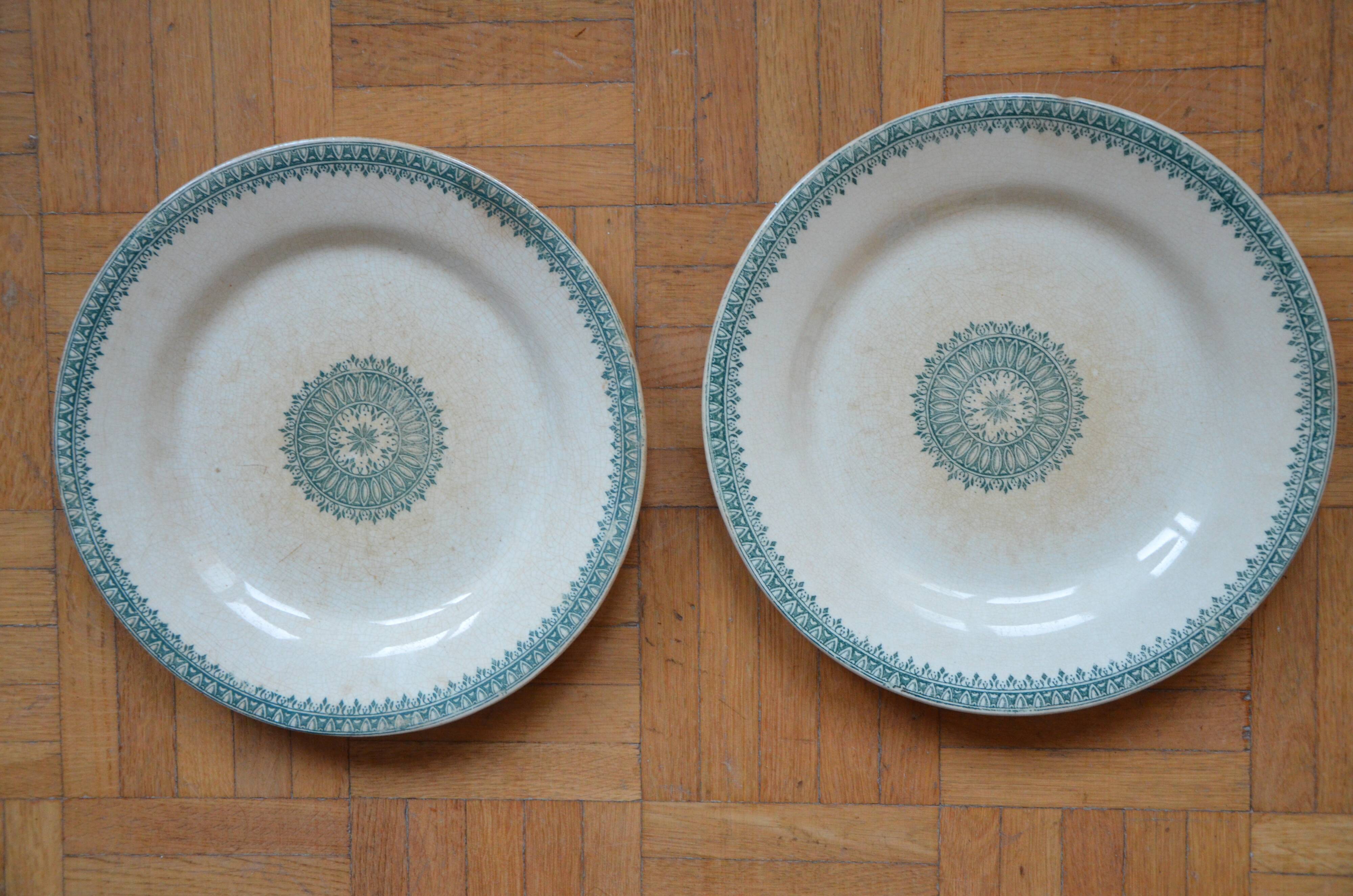 Lot of 2 plates Creuil Montereau