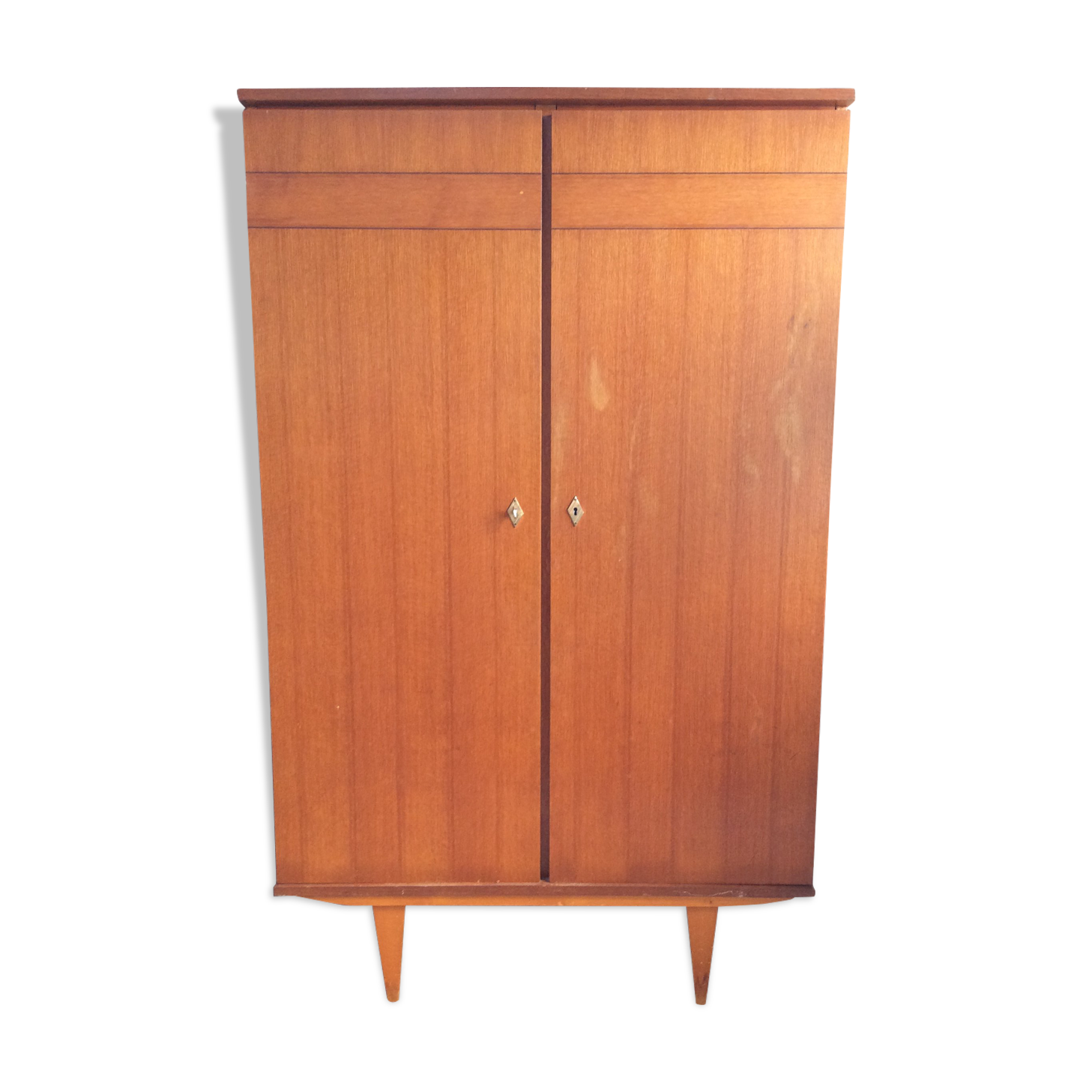 Cabinet beech massive vintage 1960