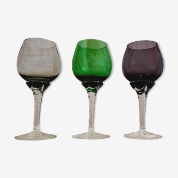 Trio de verres Murano