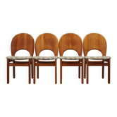 Ensemble de quatre chaises en teck, design danois, années 1960, Niels Koefoed, Glostrup