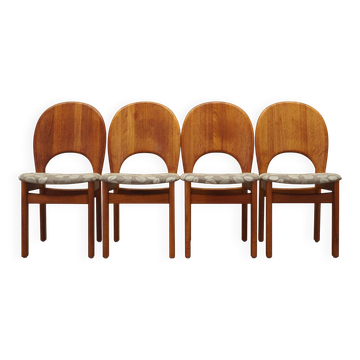 Set of four teak chairs, Danish design, 1960s, Niels Koefoed, Glostrup