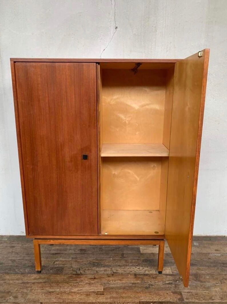 Vintage Scandinavian Teak Wardrobe with 2 doors
