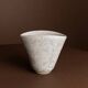 Vintage ceramic vase by Gerhard Meisel – pale off-white grey stoneware, handmade 1950s Stahnsdorf