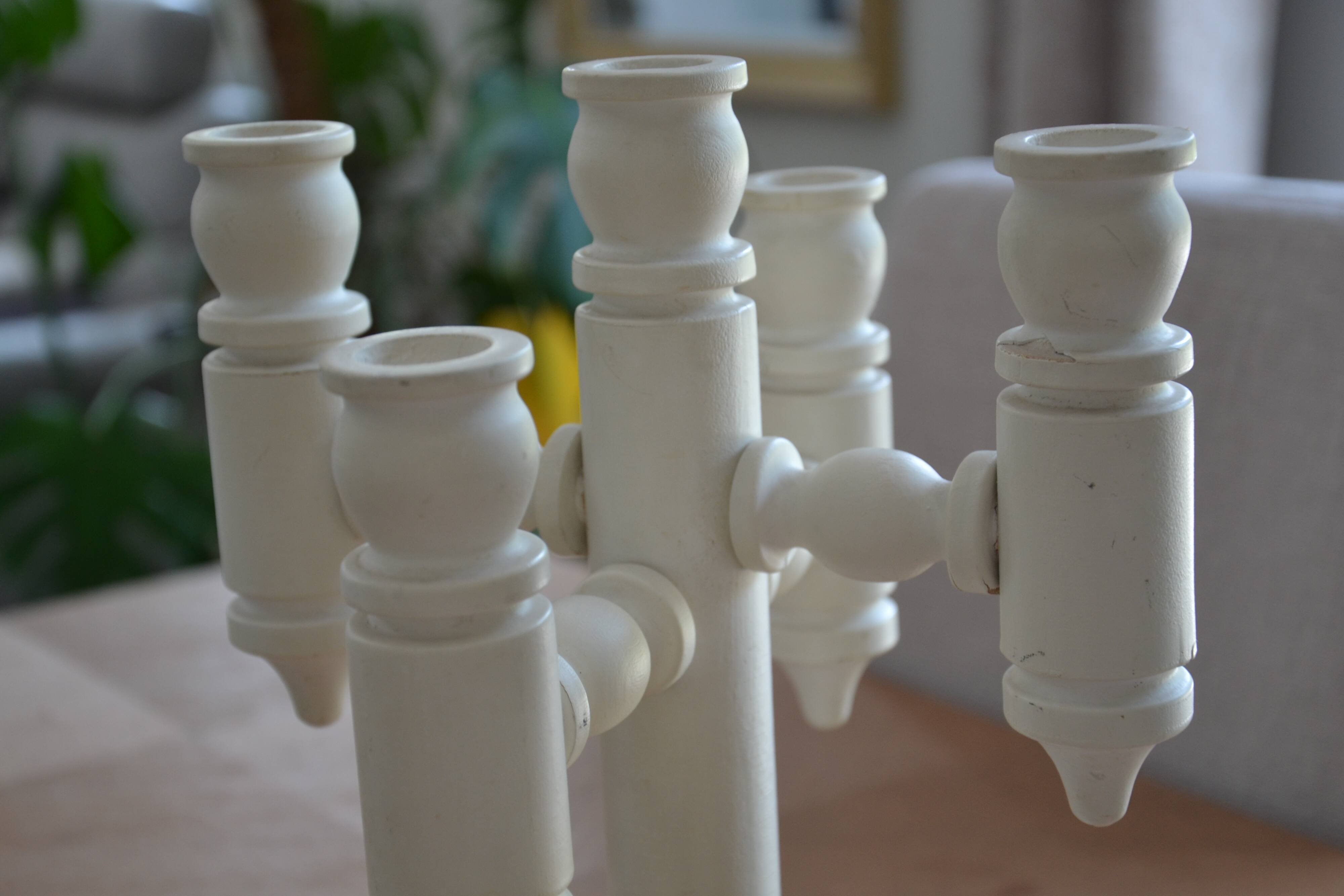 Scandinavian wooden candlestick